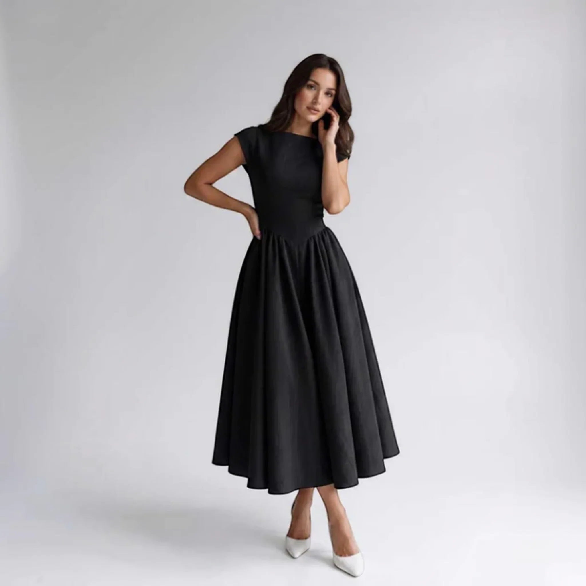 Women Sleeveless Fit and Flare Midi Dress Wedding Guest - Image 15