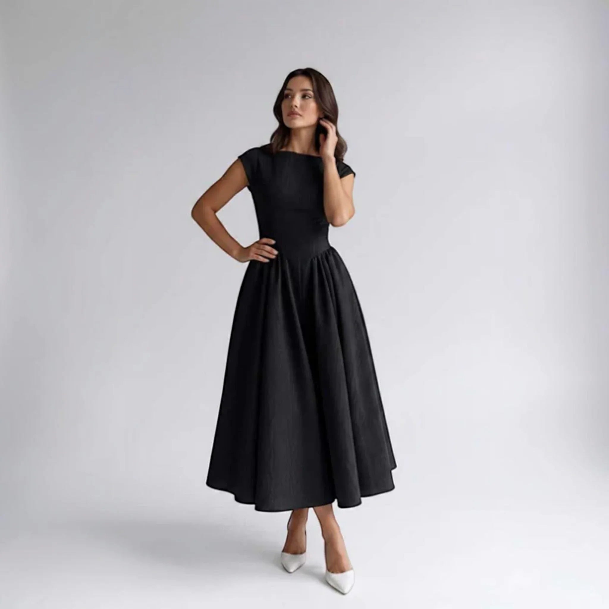 Women Sleeveless Fit and Flare Midi Dress Wedding Guest - Image 17
