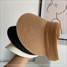 Women Woven Straw Wide Brim Sun Visor Hat - Image 6