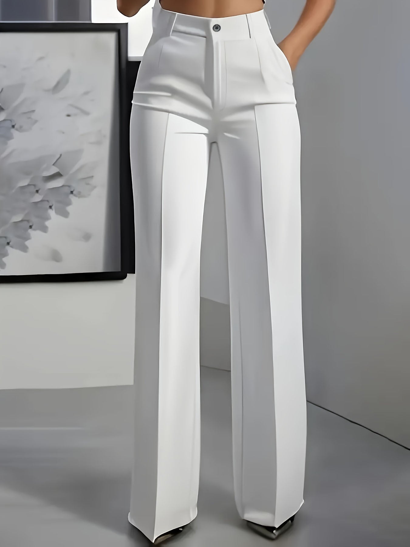 Hochgeschnittene Damenhose mit elastischem Bund - Image 2