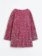 Women Textured Boucle Knit Long Sleeve Mini Dress - Image 13