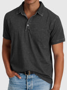 Martin | Men’s Cotton-Denim Short Sleeve Polo - Image 5