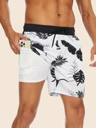 Men's Slim Fit Patterned Swim Shorts Liner - Image 3