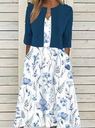 Elise™ - Blumen Zweiteiliges Midi-Kleid - Image 2