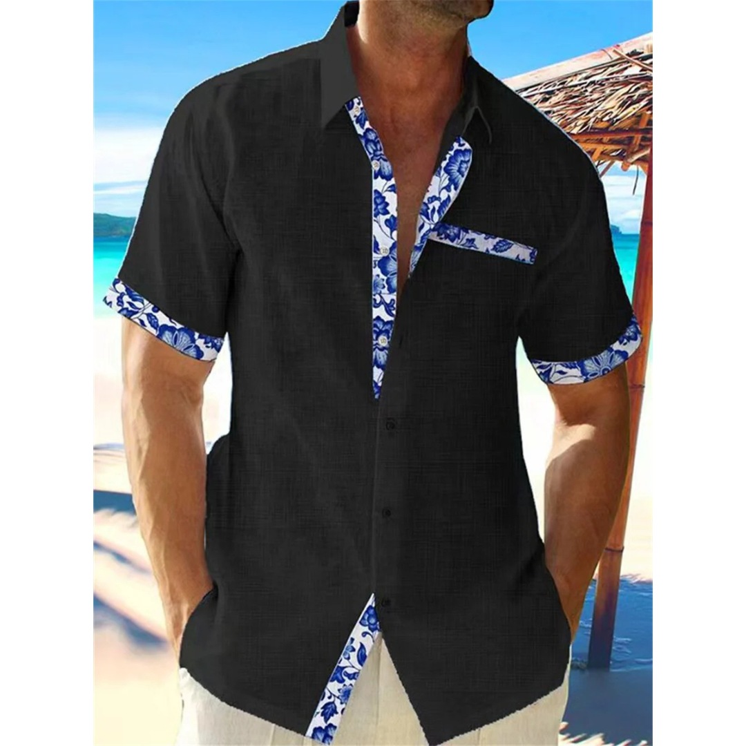 Men's Linen Short Sleeve Button Down Shirt - Image 5