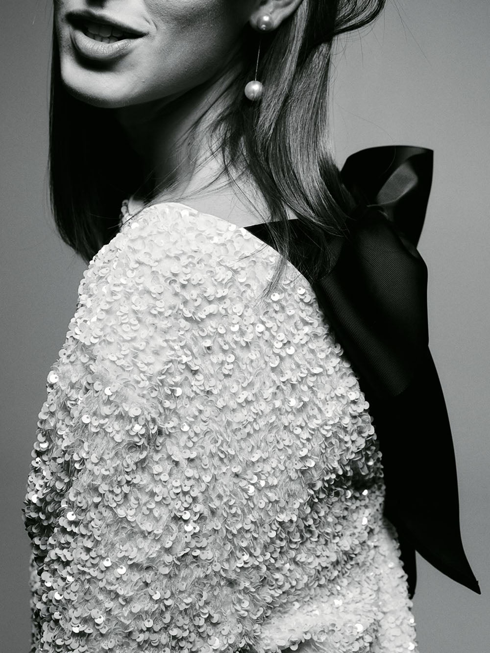 Women Textured Boucle Knit Long Sleeve Mini Dress - Image 4