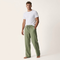 Men's Linen Cotton Drawstring Pants Loose Fit