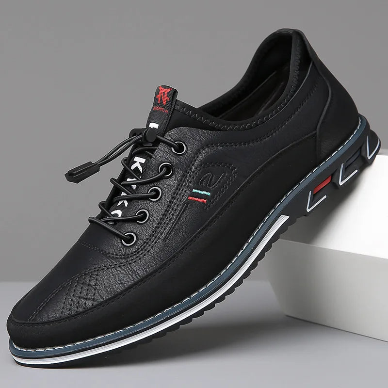 Men's Leather Oxford Shoes Classic Formal Lace-Up - Image 4
