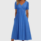 Women Midi Dress Tummy Control A-Line Flattering