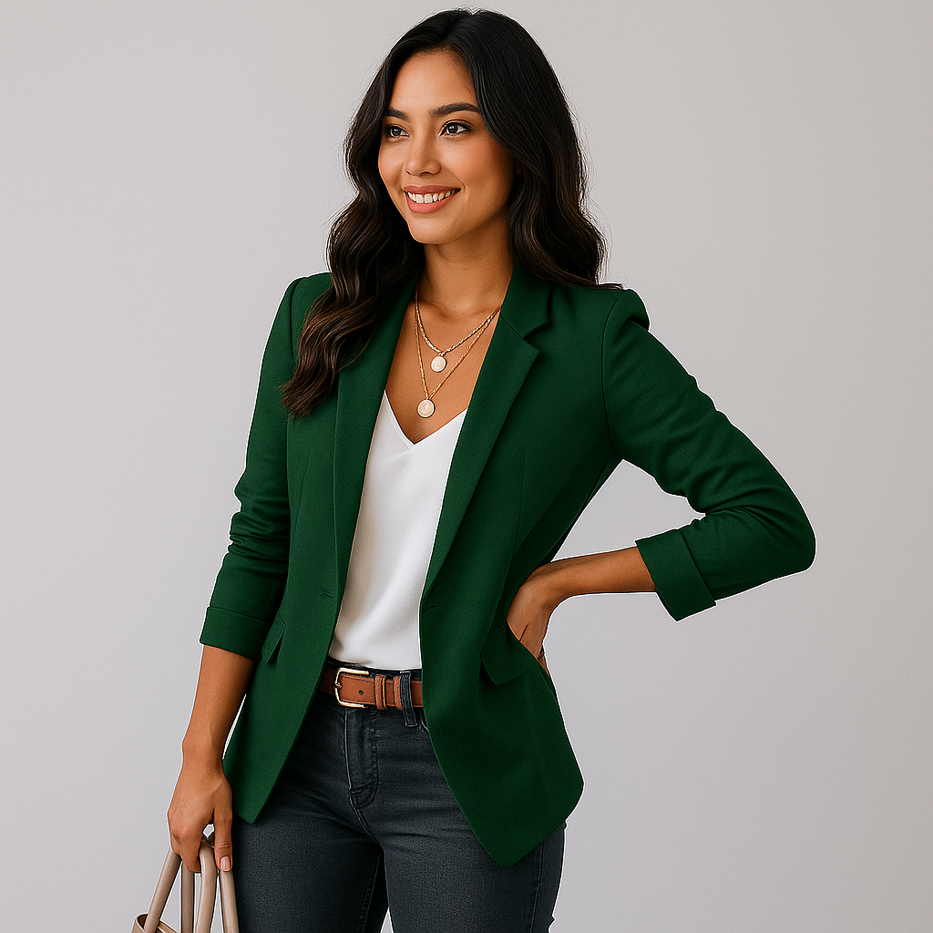 Women's Fitted Tailored Blazer Slim Structured - Image 5