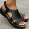 Sandales orthopédiques en cuir pour femmes, soutien de la voûte plantaire, talon bas