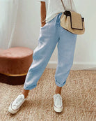 Women's Wide Leg Linen Pants Casual Summer - Image 5