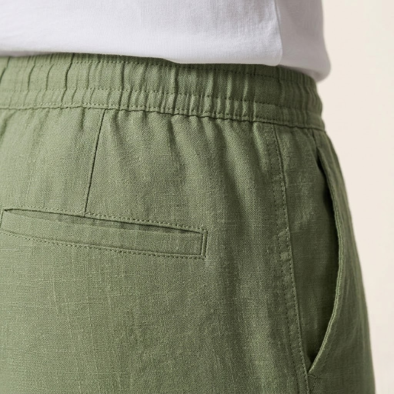 Men's Linen Cotton Drawstring Pants Loose Fit - Image 4