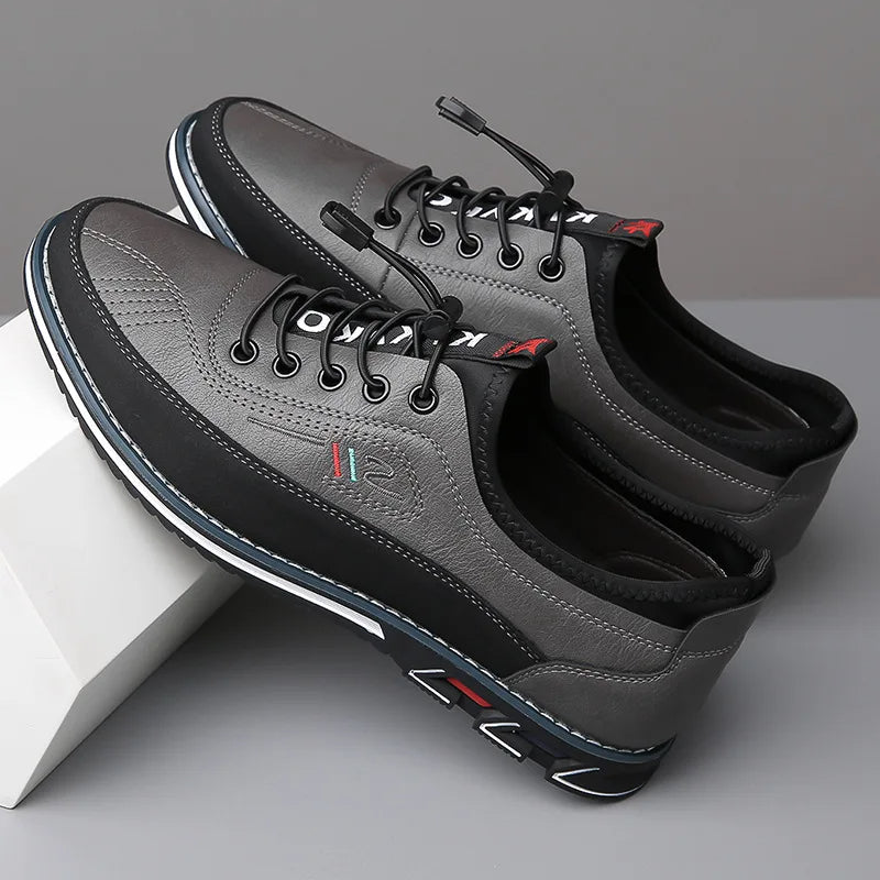 Men's Leather Oxford Shoes Classic Formal Lace-Up - Image 5