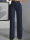 Women High Waist Wide Leg Trousers