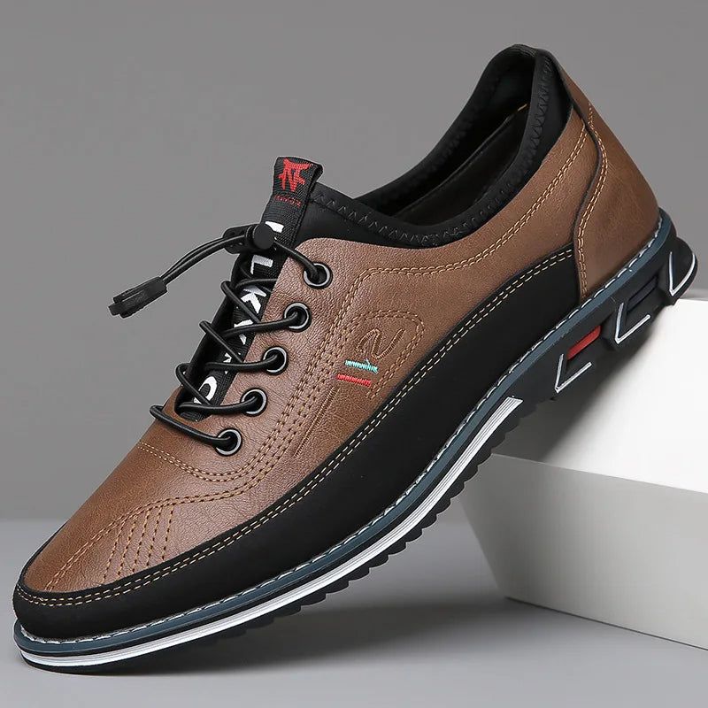 Men's Leather Oxford Shoes Classic Formal Lace-Up - Image 6