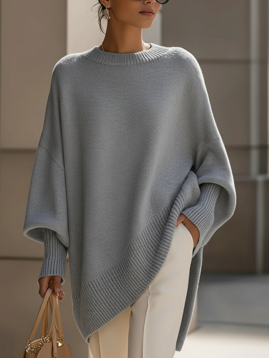 Women Wool Blend Oversized Drop Shoulder Pullover Sweater - Image 9