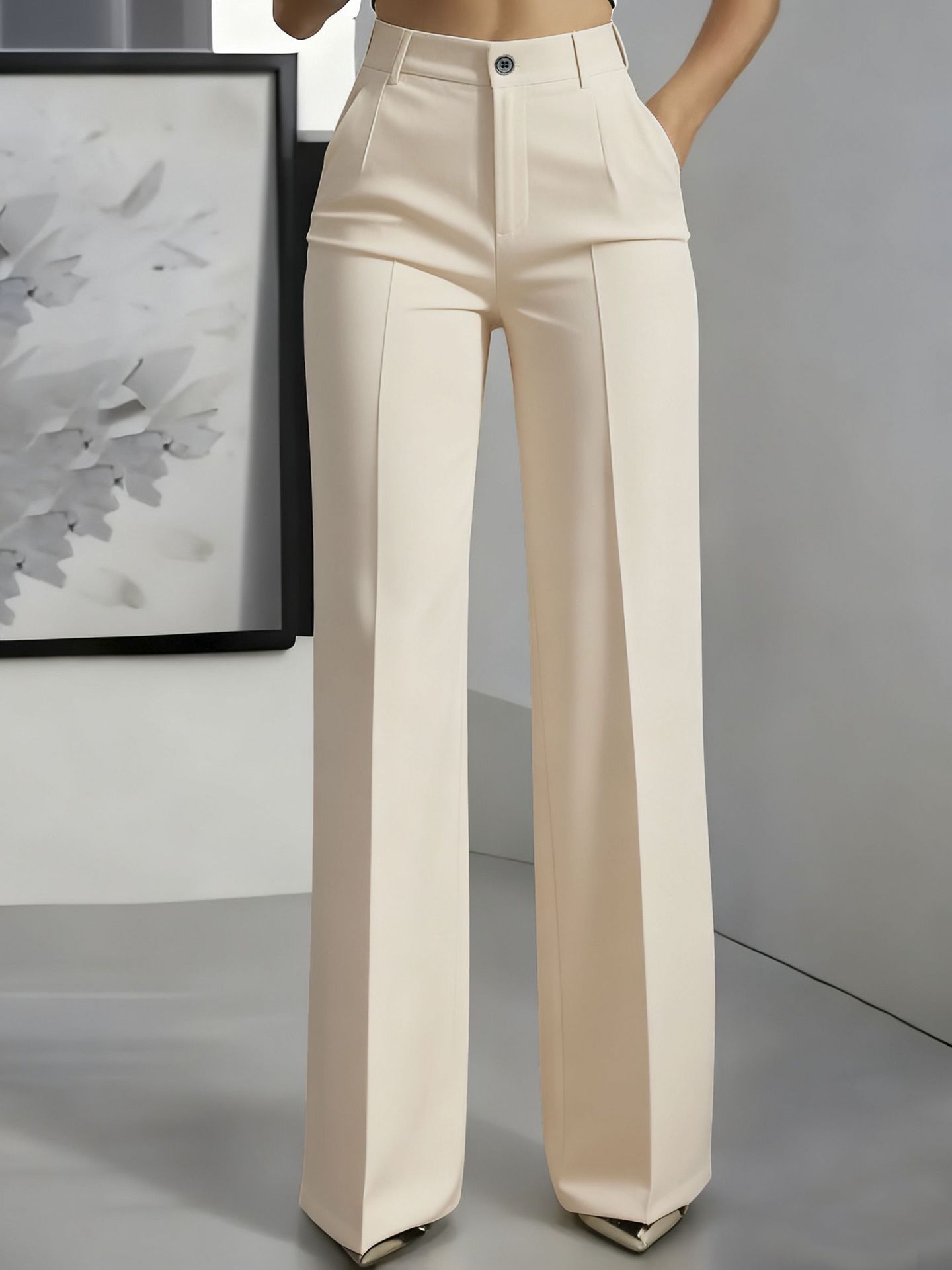 Hochgeschnittene Damenhose mit elastischem Bund - Image 5