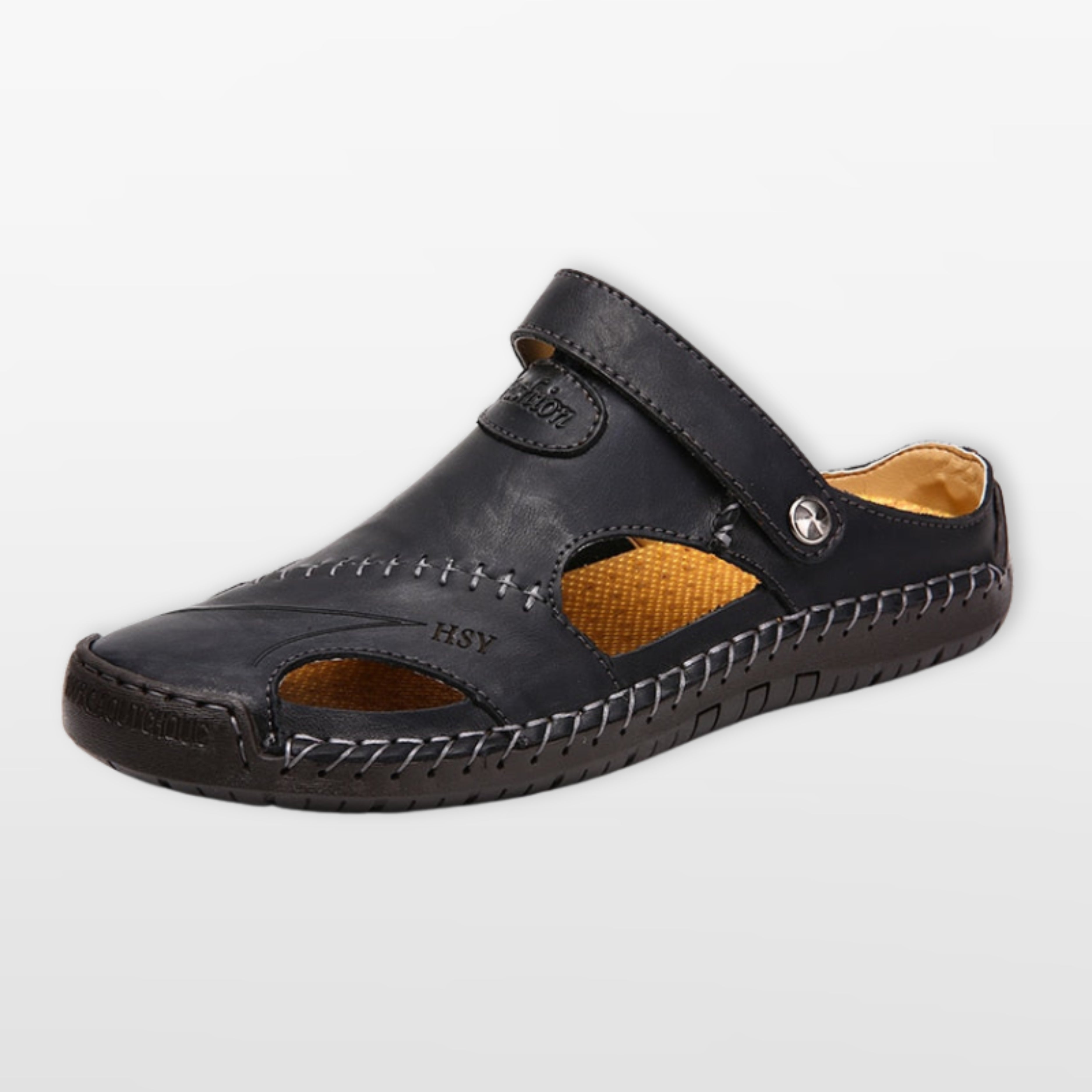 Men's Leather Closed Toe Fisherman Sandals Breathable - Image 4