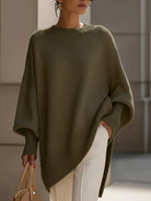 Women Wool Blend Oversized Drop Shoulder Pullover Sweater - Image 11
