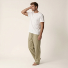 Men's Linen Cotton Drawstring Pants Loose Fit - Image 6