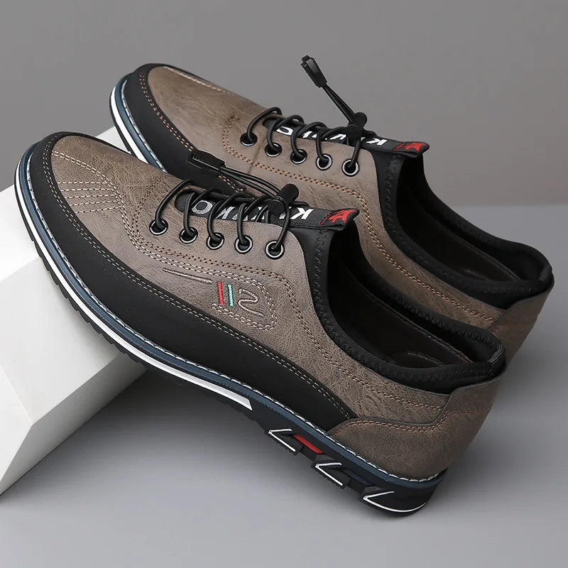 Men's Leather Oxford Shoes Classic Formal Lace-Up - Image 7