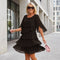 Puff Sleeves Layered Dress