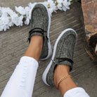 Women Breathable Non-Slip Sneakers Lightweight Slip-On Walking Shoes