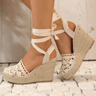 Women's Crochet Wedge Sandals Espadrille