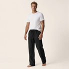 Men's Linen Cotton Drawstring Pants Loose Fit - Image 7