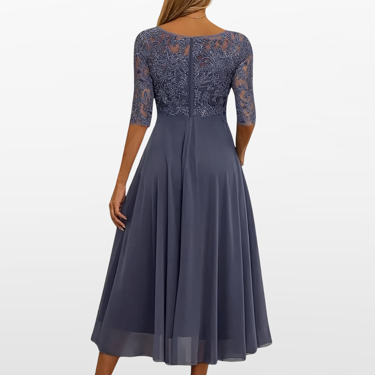 Women's Lace Midi Cocktail Formal Dress - Image 6