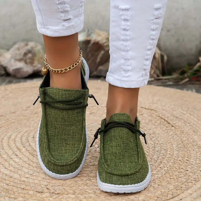 Women Breathable Non-Slip Sneakers Lightweight Slip-On Walking Shoes - Image 12