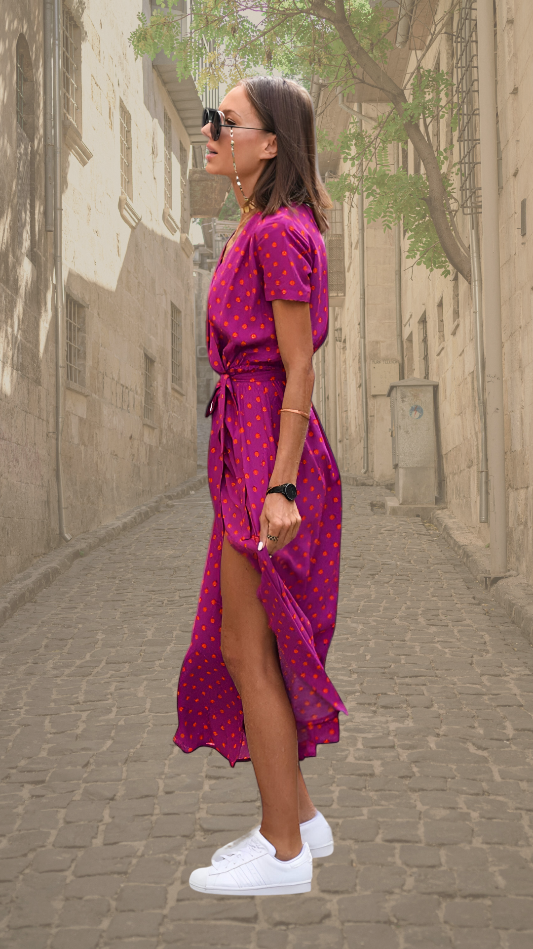 Women Floral Wrap Maxi Dress Summer Garden Party - Image 8