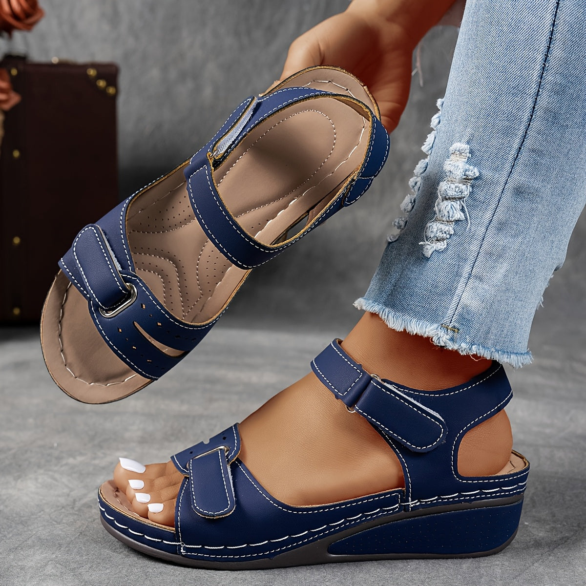 Giorgia | Women’s Wedge Open-toe Orthopedic Sandals - Image 7