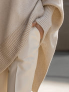 Women Wool Blend Oversized Drop Shoulder Pullover Sweater - Image 5