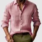 Men's Linen Button-Down Casual Shirt Relaxed Fit - Image 8