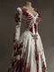 Women's Halloween Rose Vine Embroidered Dip-Dye Maxi Dress
