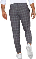 Men's Plaid Slim Fit Stretch Chino Pants - Image 4