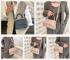 Women PU Leather Top Handle Crossbody Bag Satchel - Image 11