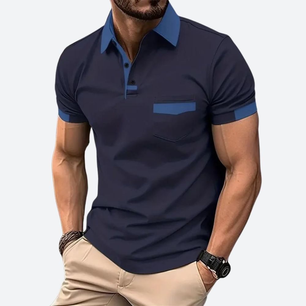 Men's Short Sleeve Polo Shirt Classic Casual - Image 3