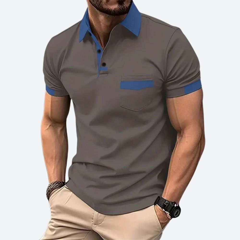 Men's Short Sleeve Polo Shirt Classic Casual - Image 2