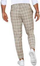 Men's Plaid Slim Fit Stretch Chino Pants - Image 2