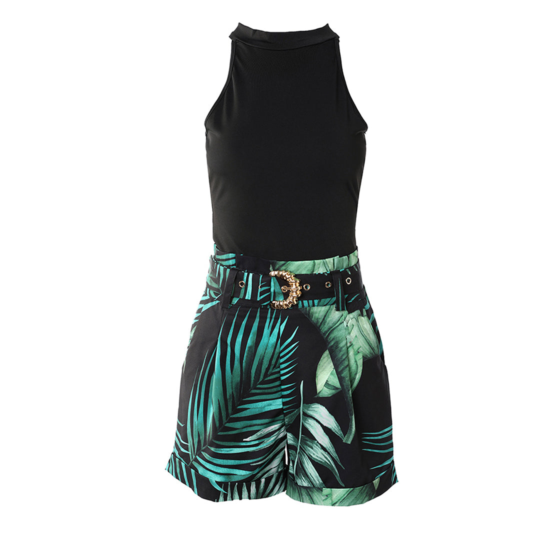 Women Two Piece Shorts Set Matching Top - Image 3