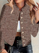 Women Short Blazer Gold Button - Image 3