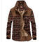Men's Plaid Insulated Shirt Jacket with Pockets