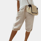 Women Linen Blend Pull-On Shorts Relaxed Fit - Image 5