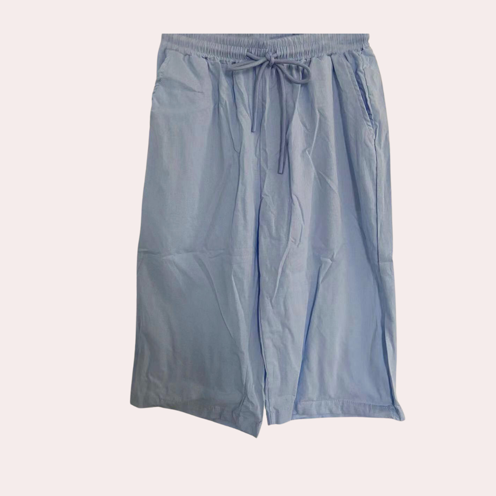 Women Linen Blend Pull-On Shorts Relaxed Fit - Image 2