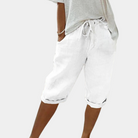 Women Linen Blend Pull-On Shorts Relaxed Fit - Image 6
