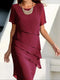 Women Tiered Midi Dress Flattering Fit