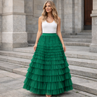 Women Layered Tulle Maxi Skirt - Image 6